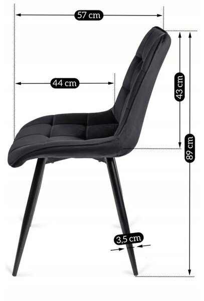 Zestaw Stół Prostokątny Rozkładany CLARK 120-160 cm Dąb Artisan/Czarny i 4 Krzesła Tapicerowane RIO Czarne Welurowe