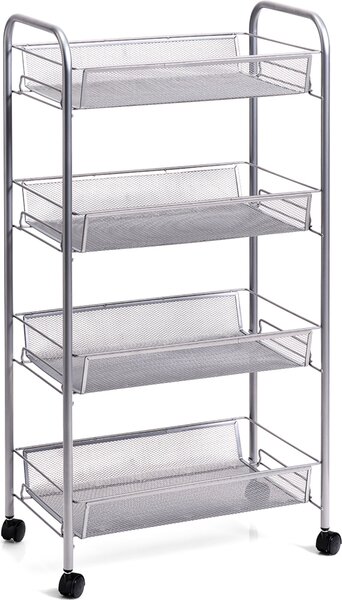 Półka uniwersalna Zeller-Troll, metalowa, 42,5x26x83,5 cm, szara