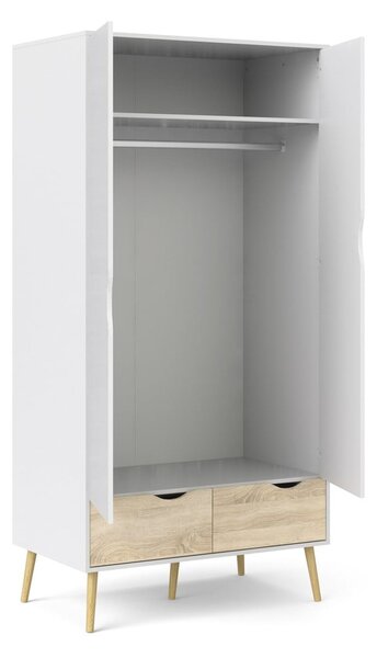 Biała szafa Tvilum Oslo, 99 x 200 cm