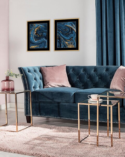 Obraz Abstract Blue&Gold I 40 x 50cm