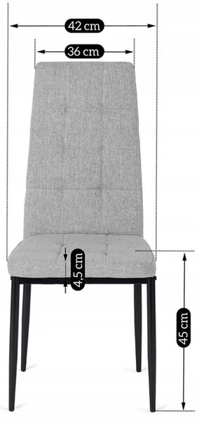 Zestaw Stół Prostokątny Rozkładany CLARK 120-160 cm Dąb Artisan/Czarny i 6 Krzeseł Tapicerowanych TEX Szarych