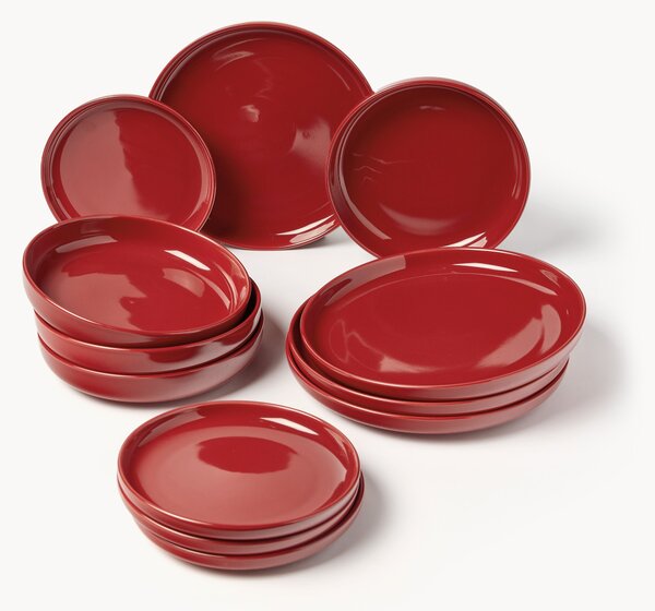 Komplet naczyń z porcelany Nessa, dla 4 osób, 12 elem