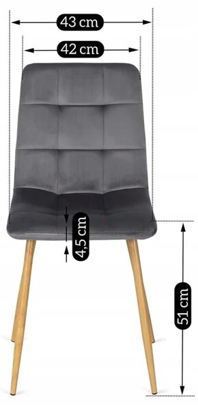 Zestaw Stół Okrągły Rozkładany HARRY 102-142 cm Dąb Artisan i 4 Krzesła FREDY Szare