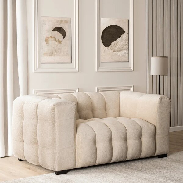Sofa MODERNO 2S Dwuosobowa Kremowa Nowoczesna