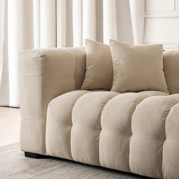Sofa MODERNO 2S Dwuosobowa Kremowa Nowoczesna
