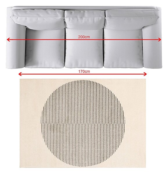 Dywan Sevilla paper white/grey 120x170cm