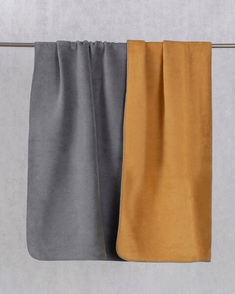 Koc Cosy Home 150x200cm Mustard&Grey