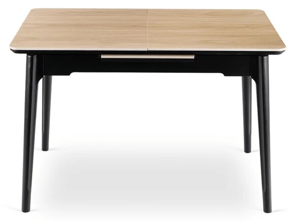 Stół Rozkładany Prostokątny SAMER 120-160 cm Ceramiczny Dąb/Czarny Loft