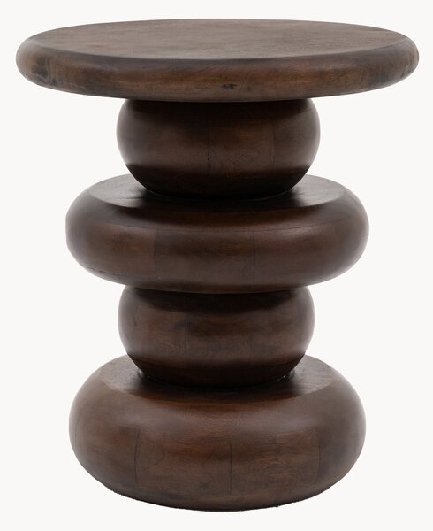 Okrągły stolik kawowy z drewna mangowego Sculpt