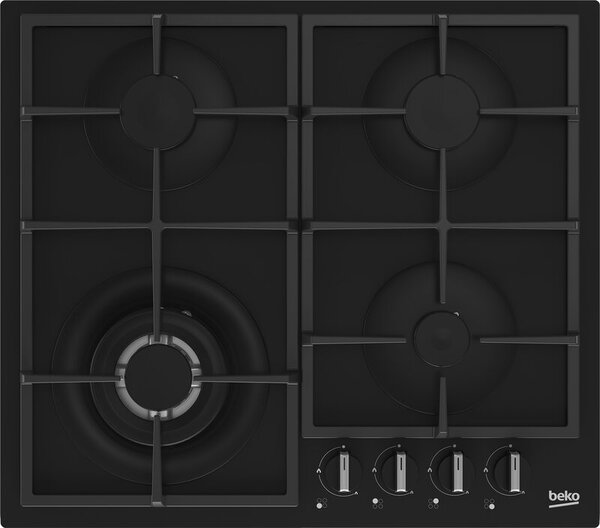 Płyta gazowa BEKO Pro500 HBIAG64225SBP WOK Żeliwne ruszty Szkło