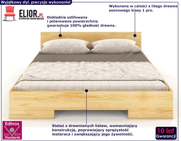 Drewniane łóżko skandynawskie F7-N05