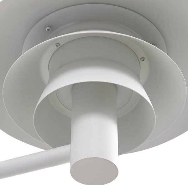 Kinkiet zewnętrzny LED Lucande Montaro, biały, IP54, z czujnikiem Montaro, biały / opal, aluminium, nowoczesny