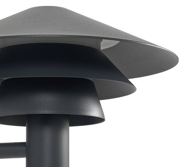 Kinkiet zewnętrzny LED Lucande Montaro, antracytowy, IP54 z czujnikiem Montaro, czarny, aluminium, nowoczesny