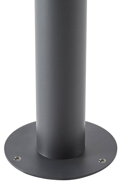 Słupek oświetleniowy LED Lucande Montaro, 100 cm, antracyt, czujnik Montaro, czarny, aluminium, nowoczesny