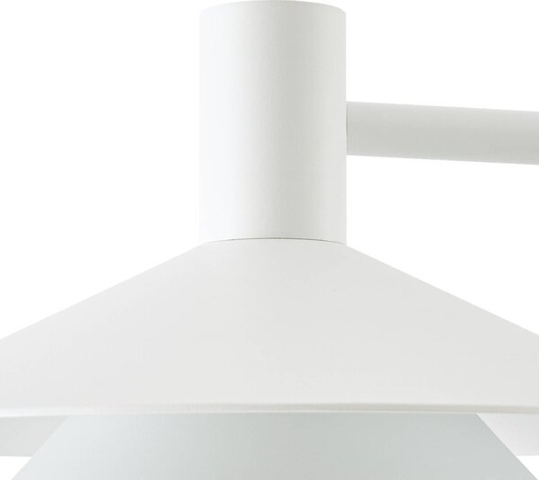 Lampa zewnętrzna LED Lucande Montaro, biała, 220 cm, IP54 Montaro, biały / opal, aluminium, nowoczesny