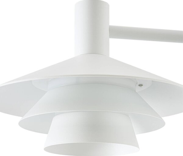 Lampa zewnętrzna LED Lucande Montaro, biała, 220 cm, IP54 Montaro, biały / opal, aluminium, nowoczesny