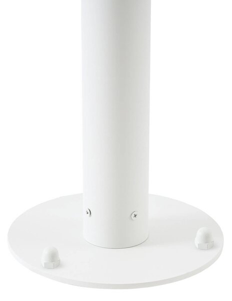 Lampa zewnętrzna LED Lucande Montaro, biała, 220 cm, IP54 Montaro, biały / opal, aluminium, nowoczesny