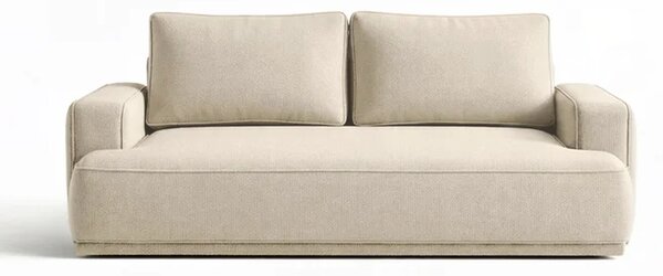 Sofa z Funkcją Spania CAMELIA Kremowa Boucle Nowoczesna