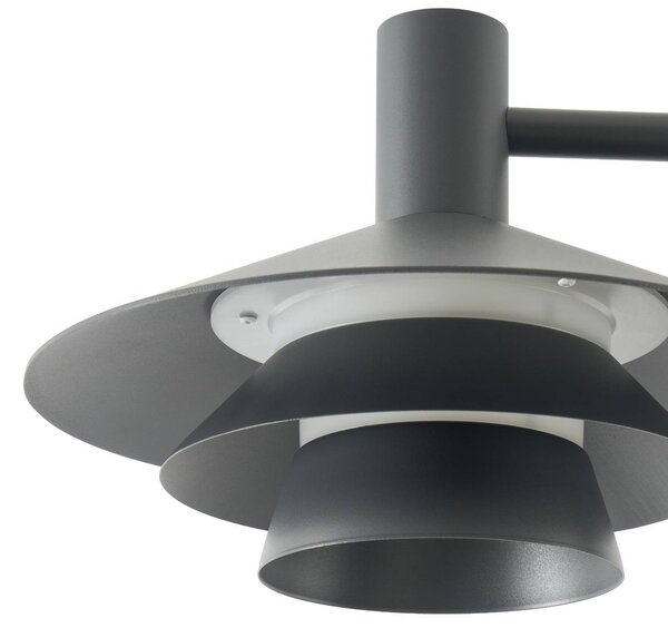 Lampa zewnętrzna LED Lucande Montaro, kolor antracytowy, 220 cm, IP54 Montaro, czarny, aluminium, nowoczesny