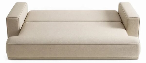 Sofa z Funkcją Spania CAMELIA Kremowa Boucle Nowoczesna
