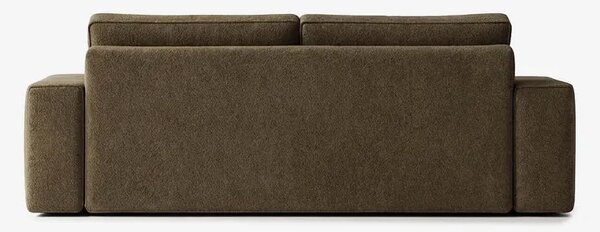 Sofa z Funkcją Spania CAMELIA Brązowa Boucle Nowoczesna
