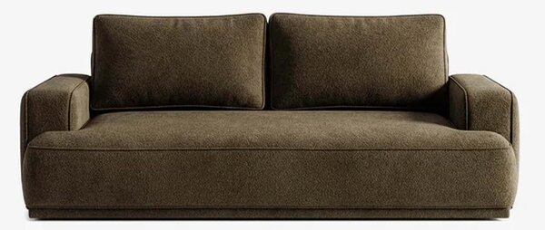 Sofa z Funkcją Spania CAMELIA Brązowa Boucle Nowoczesna