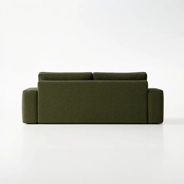 Sofa z Funkcją Spania CAMELIA Oliwkowa Boucle Nowoczesna