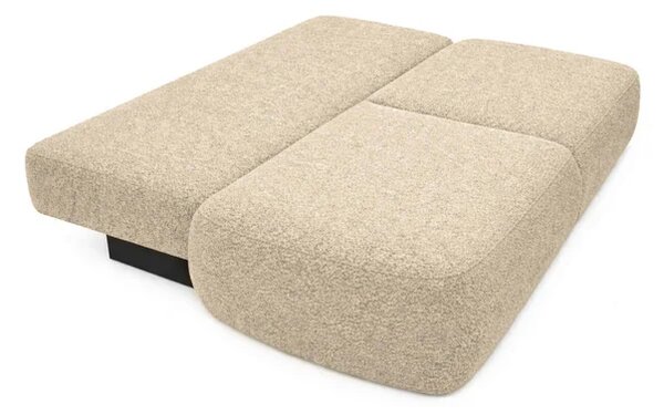 Sofa AVERIO Rozkładana Dwuosobowa Beżowa Boucle Nowoczesna