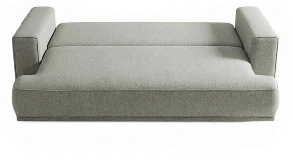 Sofa z Funkcją Spania CAMELIA Szara Boucle Nowoczesna