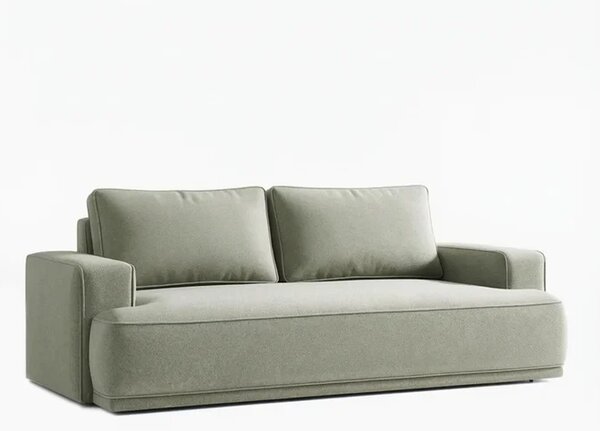 Sofa z Funkcją Spania CAMELIA Szara Boucle Nowoczesna