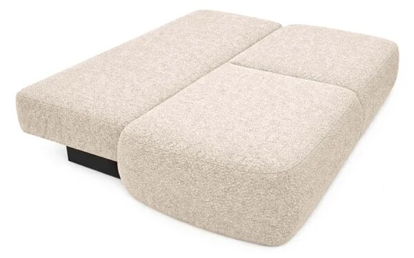 Sofa AVERIO Rozkładana Dwuosobowa Kremowa Boucle Nowoczesna