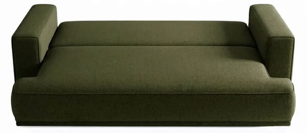 Sofa z Funkcją Spania CAMELIA Oliwkowa Boucle Nowoczesna
