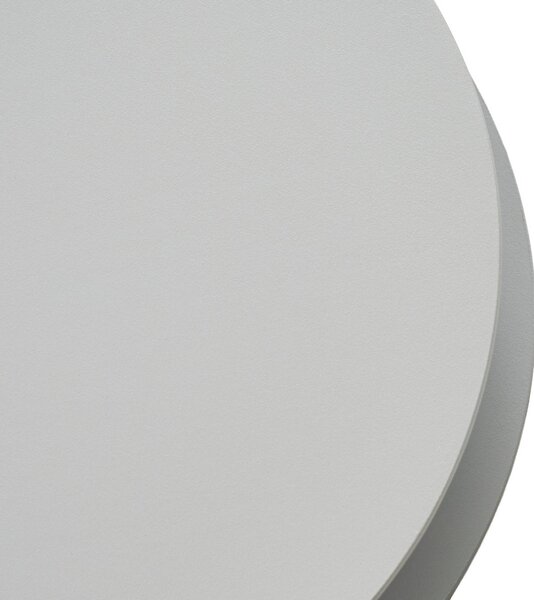 Kinkiet zewnętrzny LED Lucande Advero, jasnoszara, z numerem domu, CCT Advero, aluminiowy / szary / cynkowy, aluminium, nowoczesny