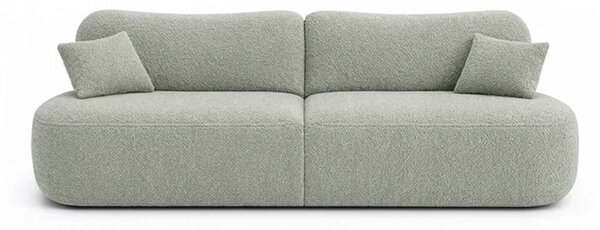 Sofa AVERIO Rozkładana Dwuosobowa Szara Boucle Nowoczesna