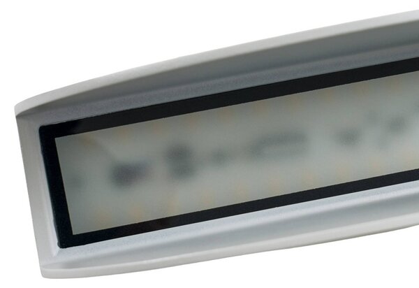 Kinkiet zewnętrzny LED Lucande Advero, jasnoszara, z numerem domu, CCT Advero, aluminiowy / szary / cynkowy, aluminium, nowoczesny