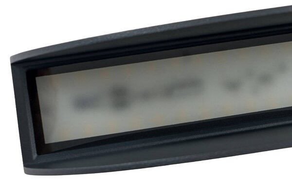 Kinkiet zewnętrzny LED Lucande Advero, kolor antracytowy, numer domu CCT Advero, czarny, aluminium, nowoczesny