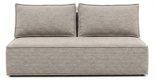 Sofa z Funkcją Spania MAVIA Beżowa Sztruksowa Nowoczesna