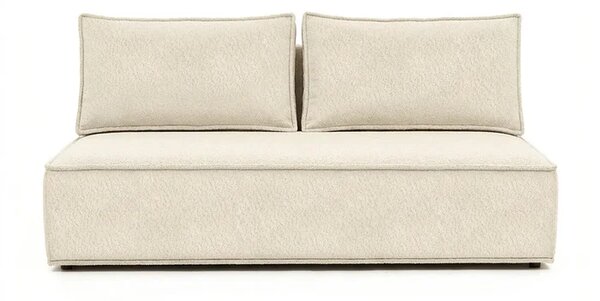 Sofa z Funkcją Spania MAVIA Kremowa Boucle Nowoczesna