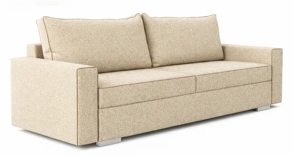 Sofa z Funkcją Spania DRAVOS Beżowa Boucle Nowoczesna
