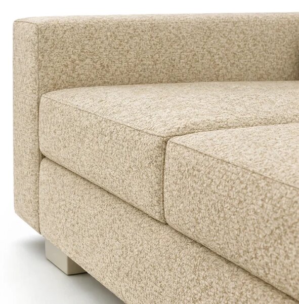 Sofa z Funkcją Spania DRAVOS Beżowa Boucle Nowoczesna