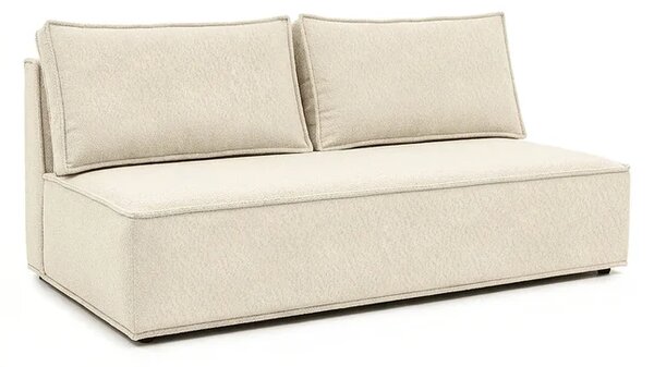Sofa z Funkcją Spania MAVIA Kremowa Boucle Nowoczesna