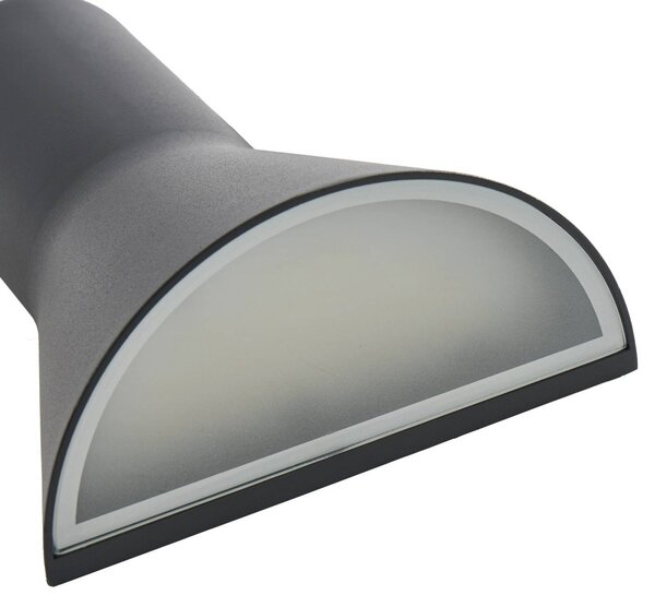 Kinkiet zewnętrzny LED Zephy Lucande, czarny, aluminium, nowoczesny