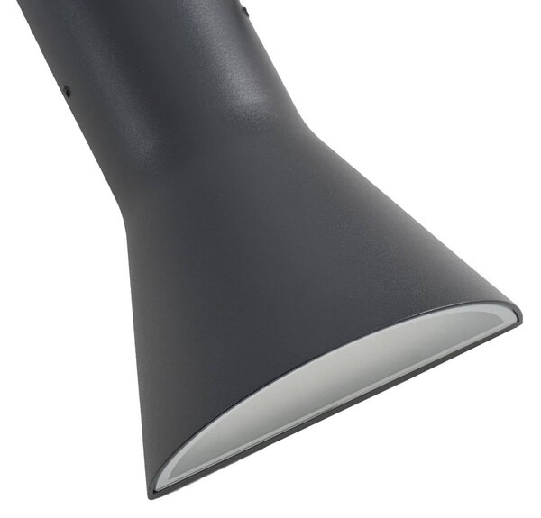 Kinkiet zewnętrzny LED Zephy Lucande, czarny, aluminium, nowoczesny