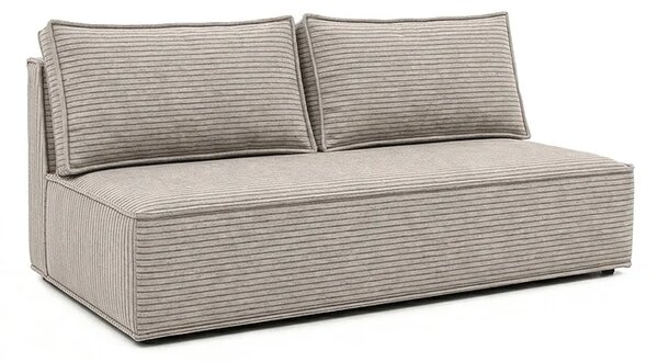 Sofa z Funkcją Spania MAVIA Beżowa Sztruksowa Nowoczesna
