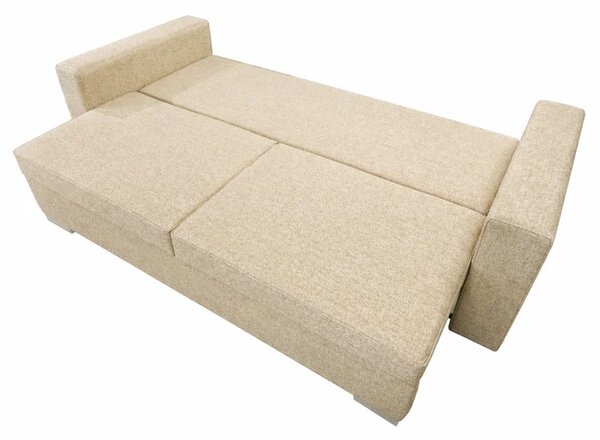 Sofa z Funkcją Spania DRAVOS Beżowa Boucle Nowoczesna