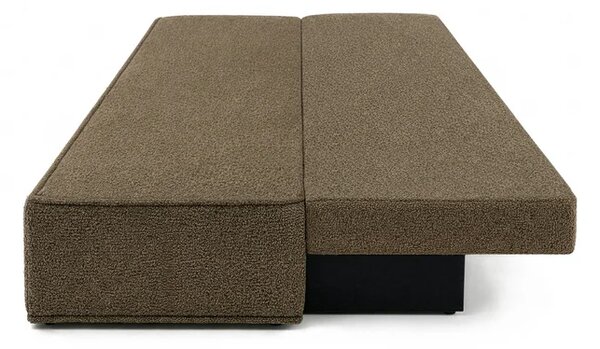 Sofa z Funkcją Spania MAVIA Brązowa Boucle Nowoczesna