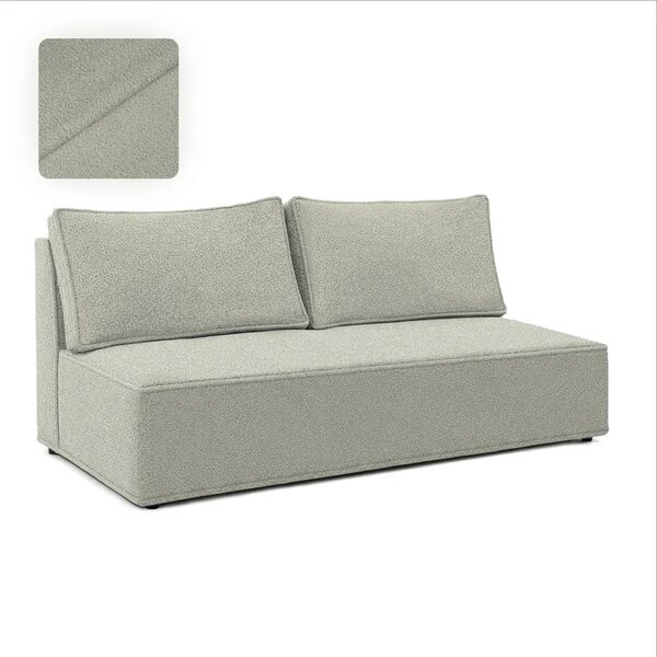 Sofa z Funkcją Spania MAVIA Szara Boucle Nowoczesna