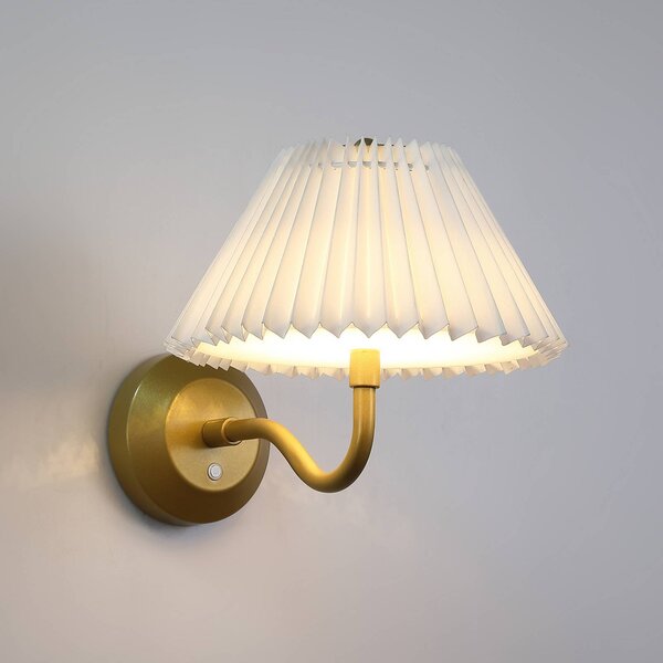 Searchlight Kinkiet LED Danish, możliwość ściemniania, mosiężny / złoty, salon / jadalnia, metal