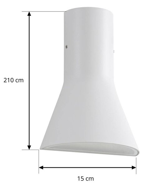 Kinkiet zewnętrzny LED Zephy Lucande, aluminiowy / szary / cynkowy, aluminium, nowoczesny