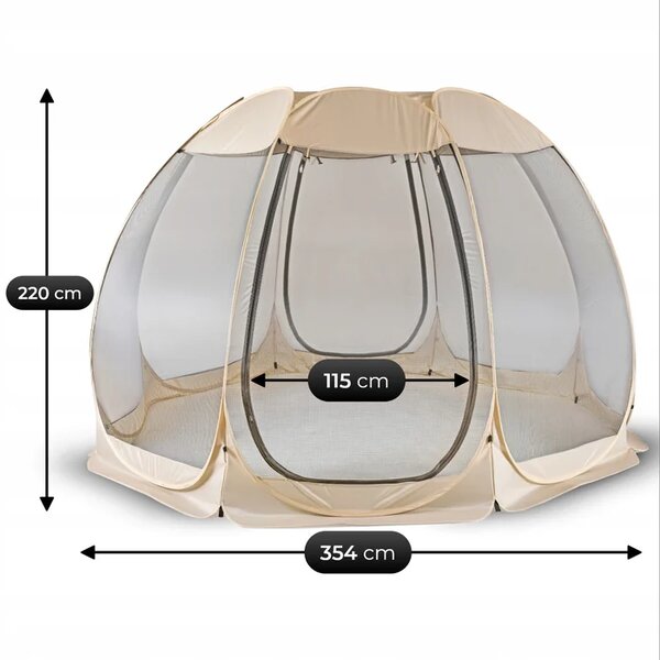 Pawilon CAMA 354 cm Altana Ogrodowa Beż/Czarny